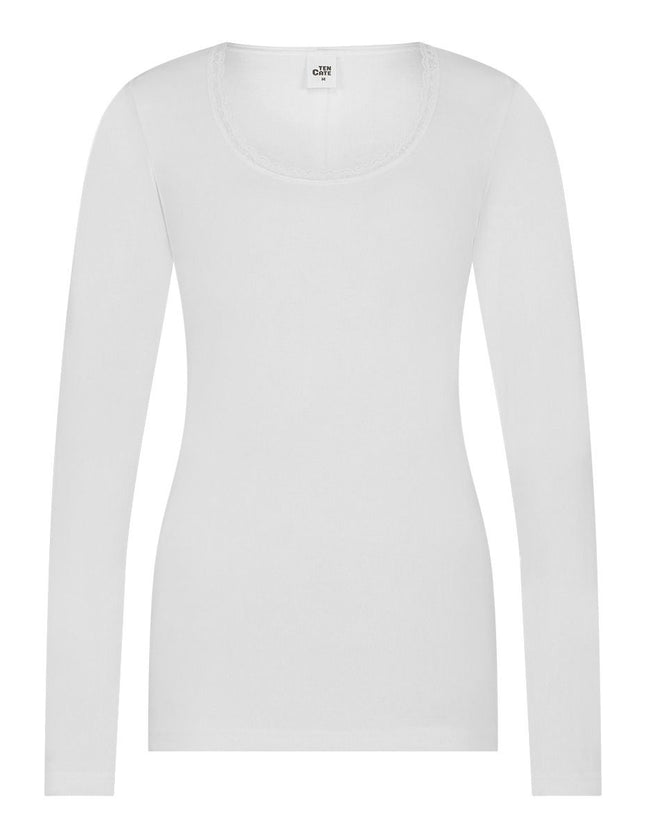 Ten Cate dames shirt V. l. sl thermo kant 60381 – snow white