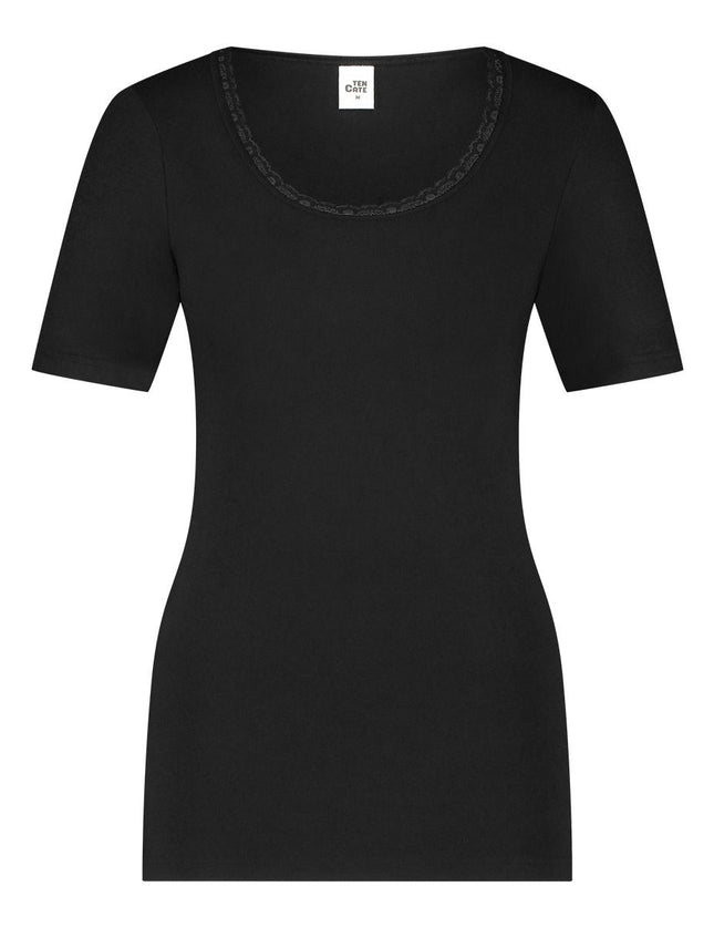 Ten Cate dames Thermo t-shirt r. hals kant 60380 – black