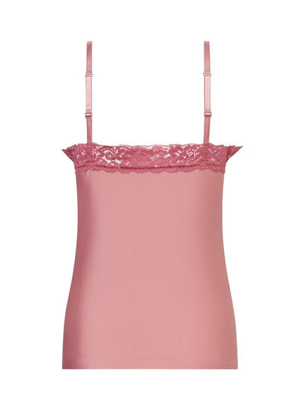 Ten Cate Secrets spaghetti top lace 32526 – rose pink, voorkant