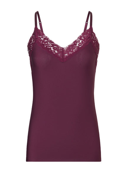 Ten Cate Secrets spaghetti top lace 32526 – cherry burgundy