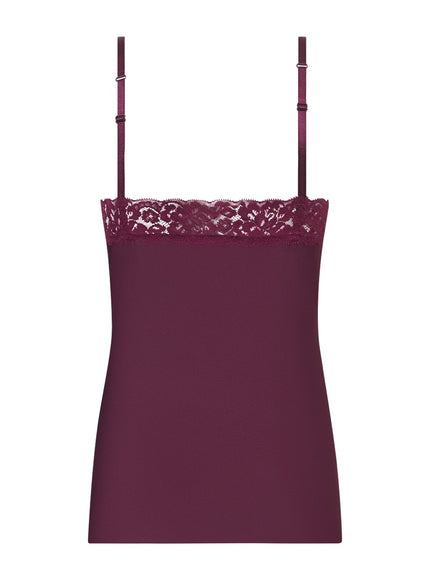 Ten Cate Secrets spaghetti top lace 32526 – cherry burgundy, voorkant