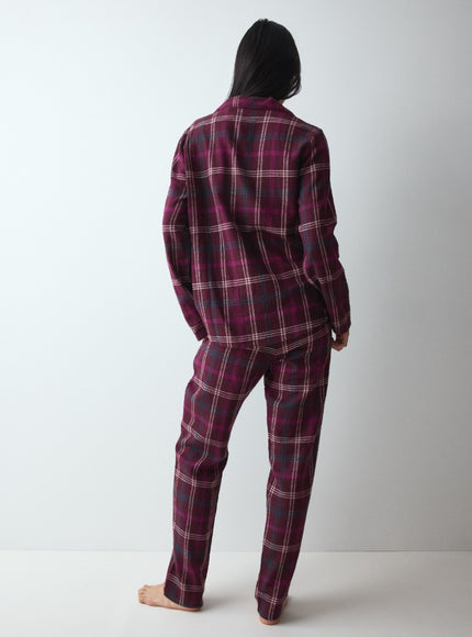 Triumph Boyfriend Pyjama 01 X Checks 10225075 M006 RED - DARK COMBINATION
