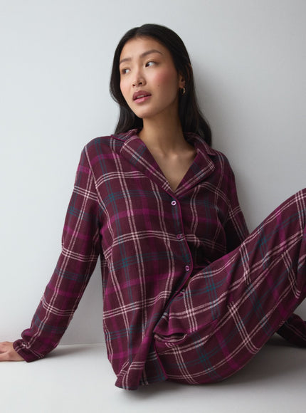 Triumph Boyfriend Pyjama 01 X Checks 10225075 M006 RED - DARK COMBINATION