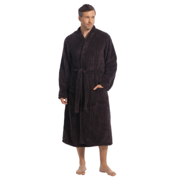 Ten Cate Heren badjas 60574 6183 stripe antra