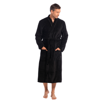 Ten Cate Heren Badjas 60575 5081 black / grey