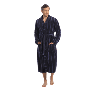 Ten Cate Heren Badjas 60576 6186 navy blue stripe