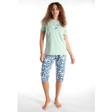 Gotzburg dames Capri  Pyjama 250291 325 grun-mittel