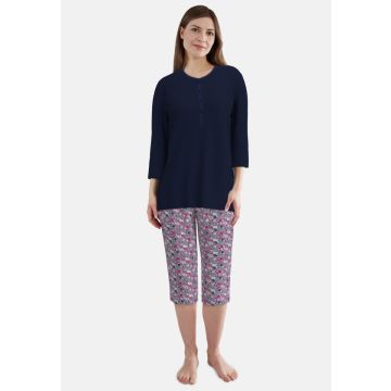 Gotzburg dames Capri Pyjama 250279 625 Blau
