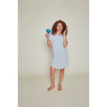 Charlie Choe Big shirt P55105-38 mid blue mid blue