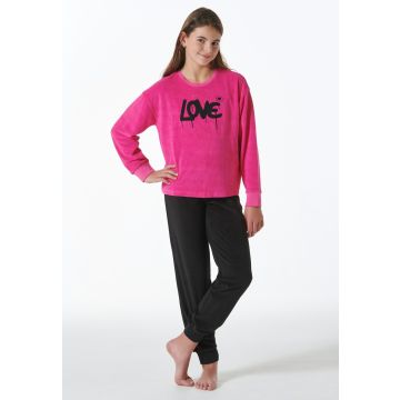 Schiesser badstof Meisjes pyjama 181978 504 pink