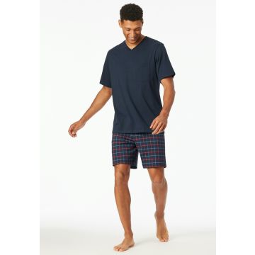 Schiesser heren Shortama 181153 815 Navy