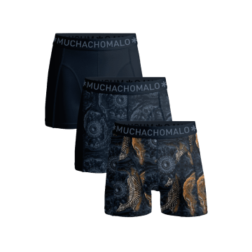 Muchachomalo 3 pack boys short U-CIRCLEOFLIFE1010-01J Blauw