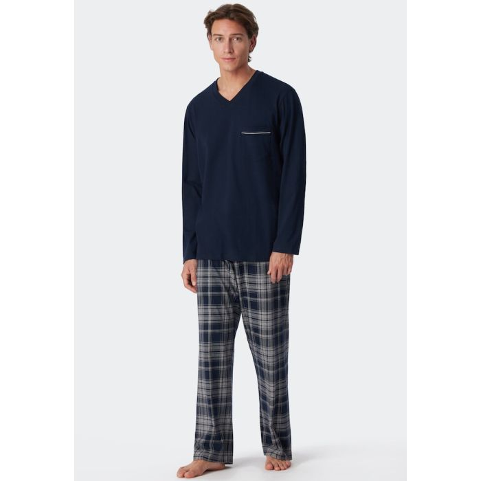 lever Maori Blauwdruk Schiesser Heren pyjama extra lang 179112