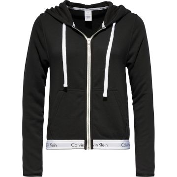 Calvin Klein Top Hoodie met rits en logo QS5667E 001 black