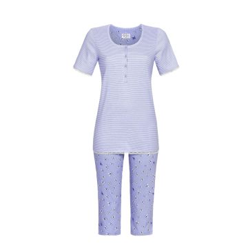 Ringella Lingerie Capri pyjama korte mouw 4261219 232 milky blue